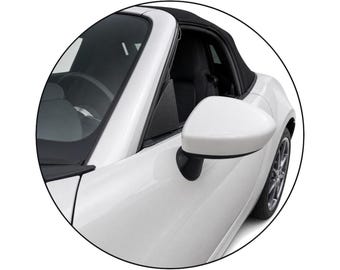 Window Anti Buffeting for Mazda Miata MX5 ND and Fiat 124 Spider | Side Glass Wind Spoiler Deflector | Roadster Accessories | VelociMods