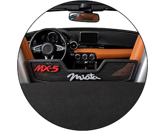 Wind Deflector Accent for Mazda Miata MX5 ND | Wind Blocker Logo Crest Nameplate Badge | Roadster Accessories | VelociMods