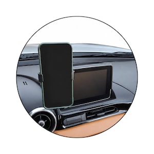 Smartphone Holder for Mazda Miata MX5 ND and Fiat 124 Spider | Multimedia Screen Protector Tray Storage Phone Mount Stand | VelociMods