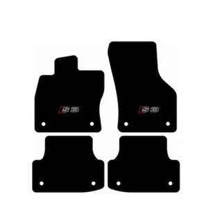 Autovloermat voor Audi A3, S3 Alle modellen, geborduurd logo, gratis verzending, set van 4, productie op bestelling