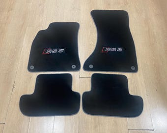 Floor Car Mat For Audi RS5 2007-2015 Sportback , Embroidery Logo , Free Shipping , Set of 4 , Production to Order