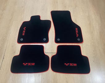 Floor Car Mat For Volkswagen Golf 7 TCR 2013-2020 , Embroidery Logo , Free Shipping , Set of 4 , Production to Order