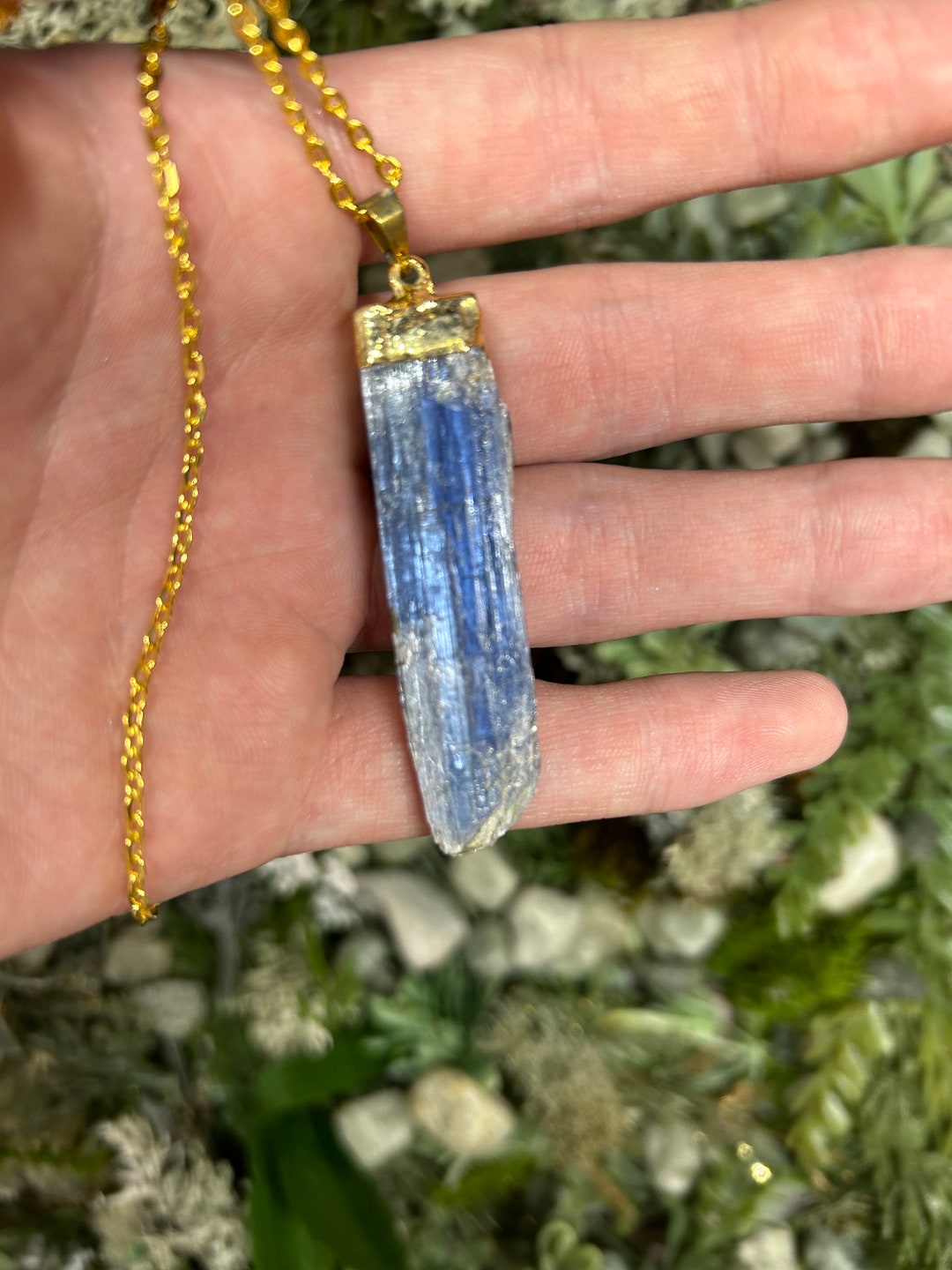 Crystal Necklace Gemstone Gift Jewelry Kyanite Gem Gift for Crystal