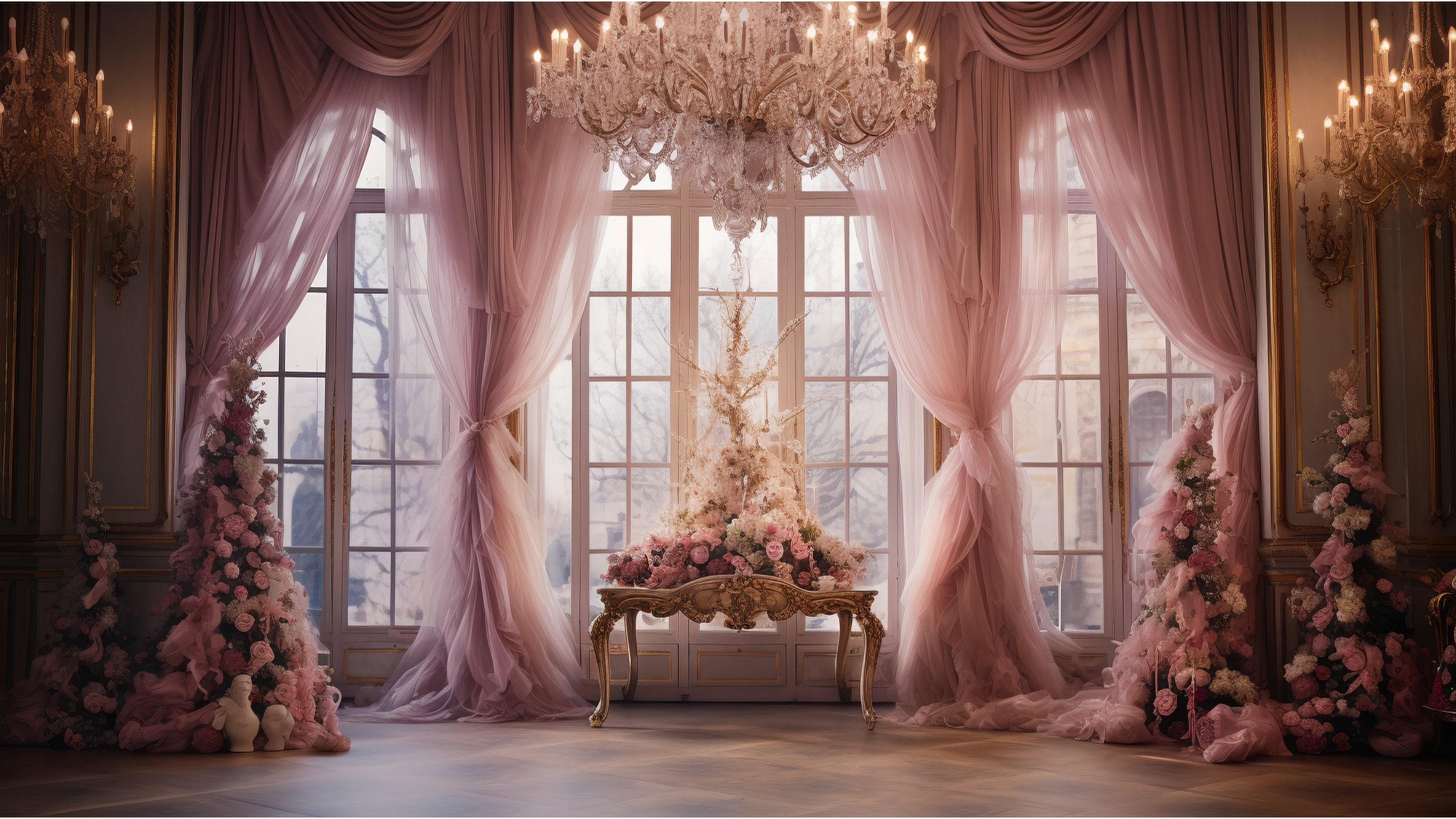 5 Digital Backdrops, Regal Christmas Rooms, Family, Weddings, Maternity ...