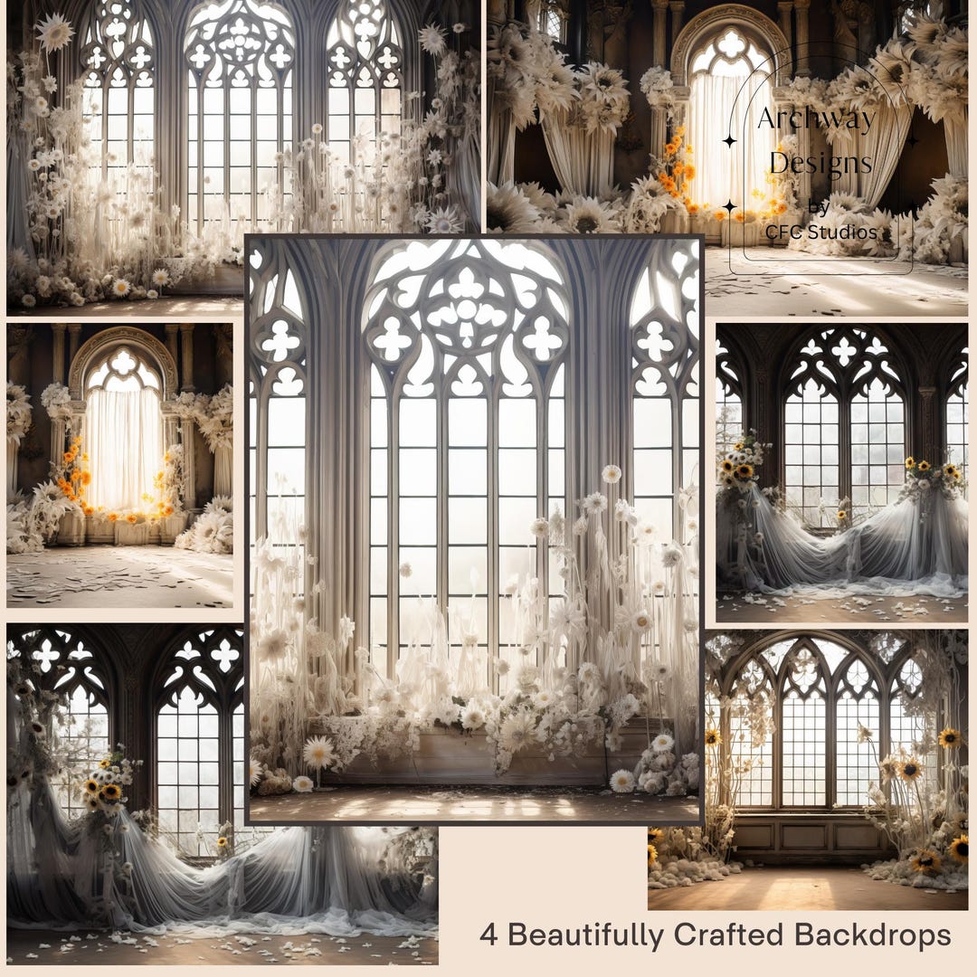 4 Digital Backdrops. Sunflowers. Professional Photographer or ...