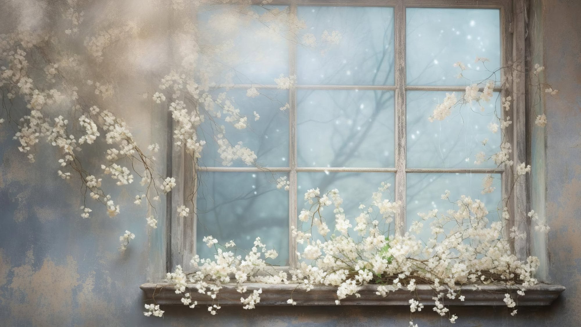 9 Digital Backdrops, Jasmine Flowers Adorning Windows and Doors, Family ...