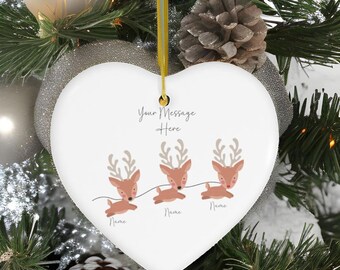 Custom Kids name, Custom Ornament, Custom Text Message Ornament, Personalized family Ornament, family Christmas Ornament , Custom Xmas gift.