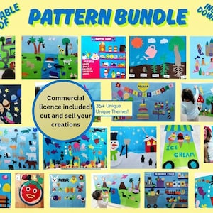 Felt Board Pattern Bundle - Commercial License for Physical Products - Storytelling Templates for Quiet Books -cut and Sell Your product