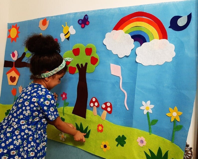 Spring Montessori Felt Activity for Kids / Graden Felt Activity /quiet ...