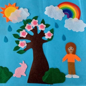 Vier Jahreszeiten Montessori Filzarbeit für Kinder / Jahreszeiten-Filzbrett / Quiet Book / Quiet Book