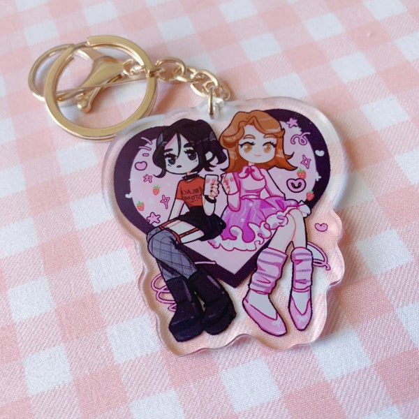 Nana Hachi Ai Yazawa Keychain Charm Anime Manga Cute Chibi Couple Accessories Aesthetic