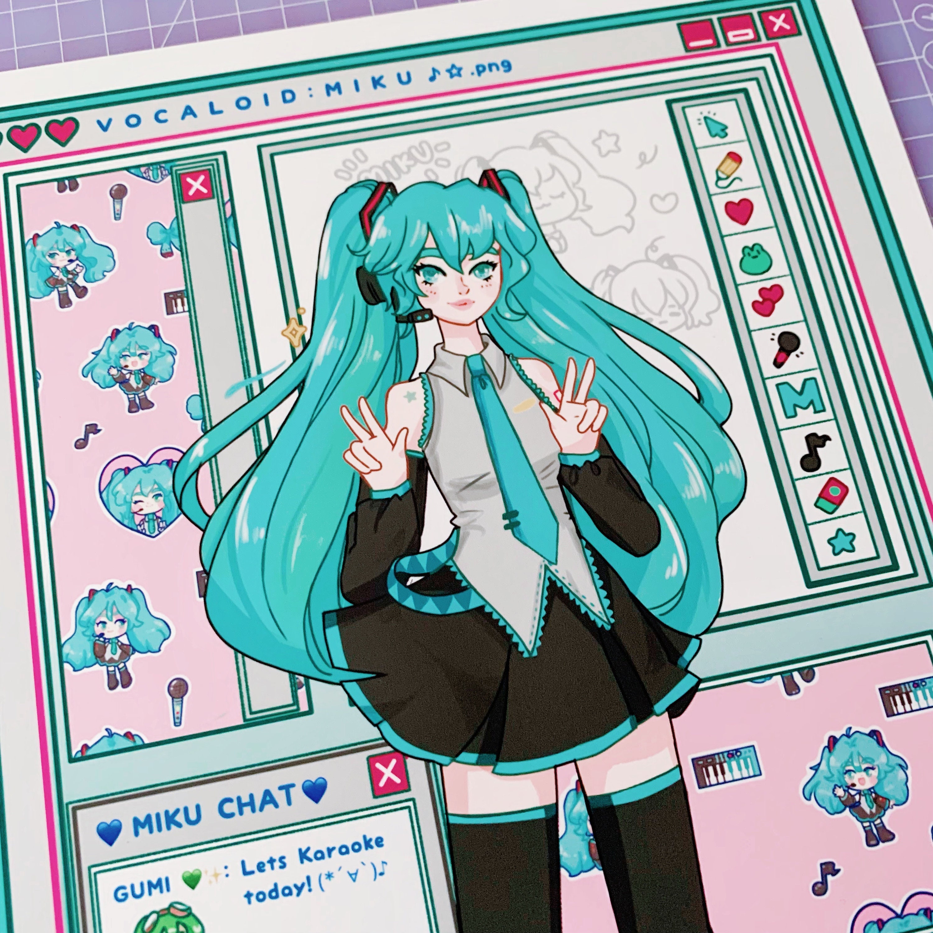 Hatsune Miku Holographic and Vinyl Chibi Stickers snow Miku, Sakura Miku,  and More Kawaii Vocaloid Weatherproof Laminated Stickers 