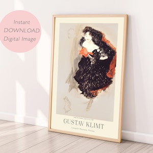 Impresión digital, Arte de Gustav Klimt, Arte de pared imprimible, Judith I I de Gustav Klimt, Póster digital, Imagen de descarga instantánea