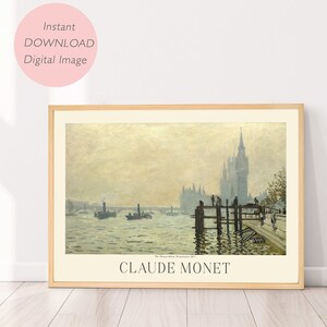 Digital print, Claude Monet art, Printable wall art, Claude Monet horizontal print, Digital posters, Instant download digital image