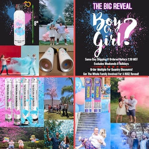 GENDER REVEAL Party Bundle - Gender Reveal Boy - Gender Reveal Girl - Baby Shower Party - Baby Boy or Girl Party Favors