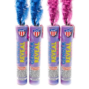 Confezione da 2 bastoncini di fumo per rivelare il sesso del nascituro - fumo colorato blu o rosa per feste e celebrazioni