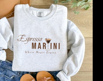 Espresso Martini Sweatshirt, Cocktail and Social Club Sweatshirt, Tini Time Sweatshirt, Girls Trip shirt, Bartender gift