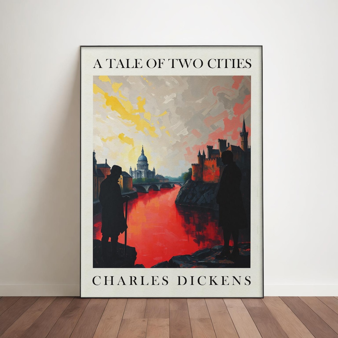 Tale of Two Cities: Charles Dickens Classic Novel Matte Book Cover ...