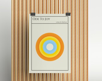 Ode to Joy Poster: Ludwig Van Beethoven Abstract Art - Etsy
