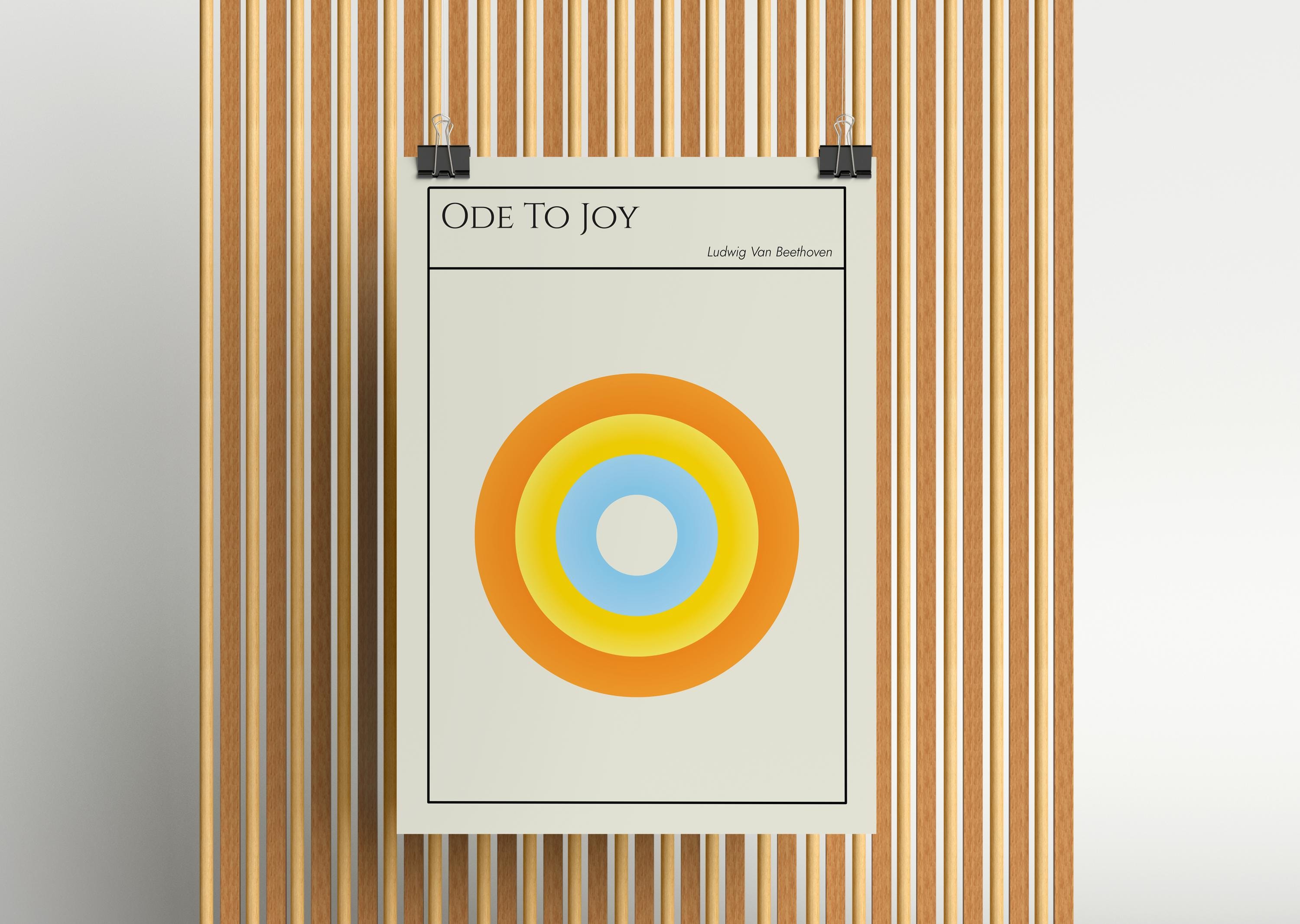 アート・デザイン・音楽 AN ODE TO JOY MORE POSTERS AND PRINTS Ode to Joy Premium Poster or Canvas. Ludwig Van Beethoven