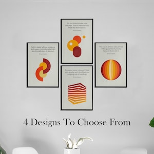 Richard Dawkins Quote Poster: Atheist Home Decor, Rational Thinker Gift