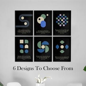 Stoizismus Zitat Poster - Matt. Mark Aurel | Epictetus Zitat Minimalistische geometrische Wandkunst. Stoische Philosophie Home Decor Motivationskunst