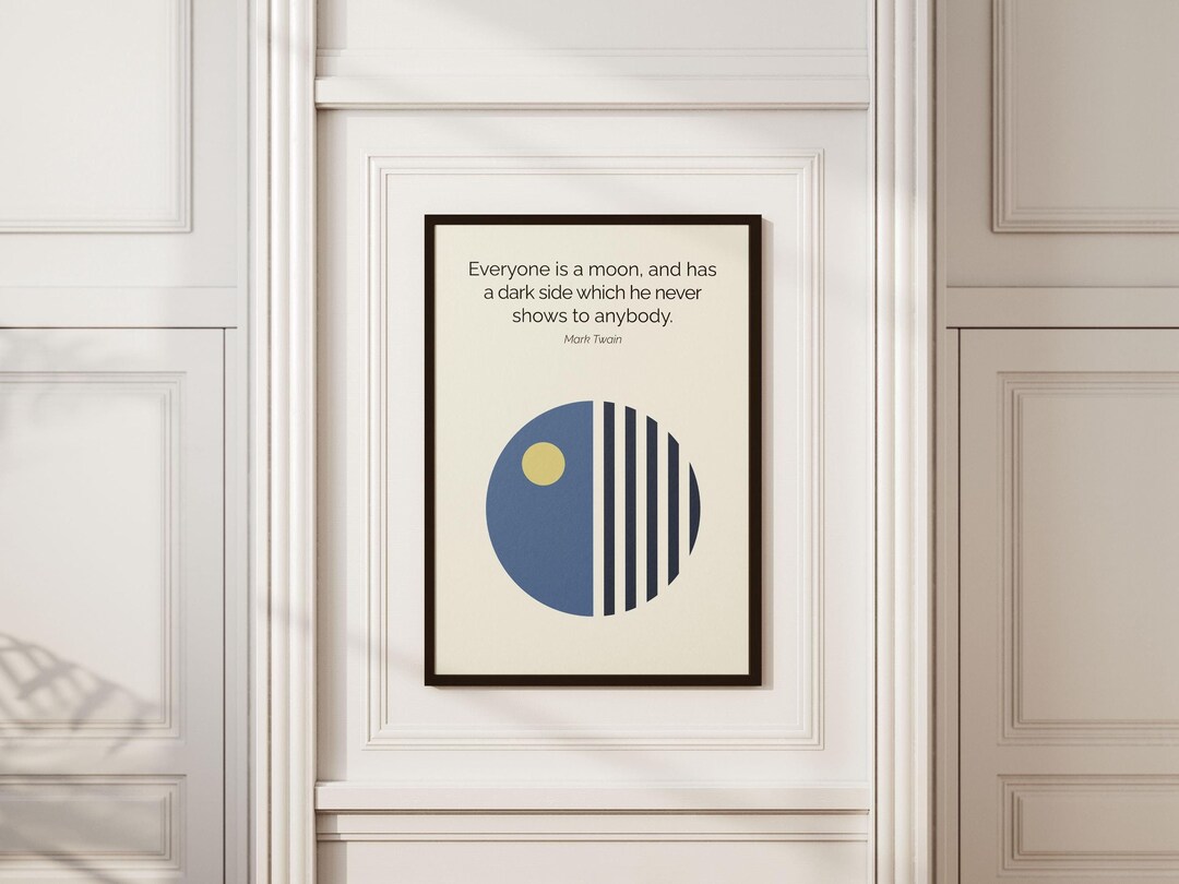 Printable Mark Twain Poster. High Quality SVG Vector Image in 3 Ratios. Minimalist Geometric ...