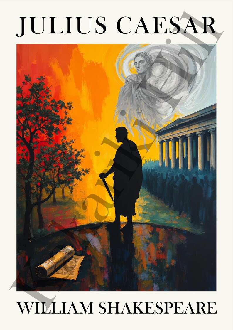 Julius Caesar Poster: William Shakespeare Classic Literature Matte ...