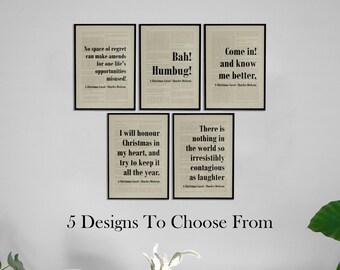 A Christmas Carol-citaatposter: Charles Dickens, matte afwerking
