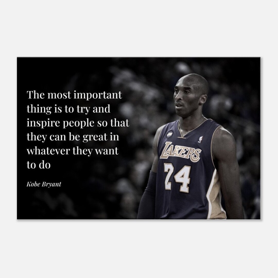 Kobe Bryant Canvas. Quotes About Life Basketball Print. Kobe Bryant ...