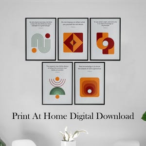5x Confucius Quote Poster. Confucianism Wall Art. High Quality PNG PDF Collection. Print at Home Digital Download. Eastern Philosophy Wisdom