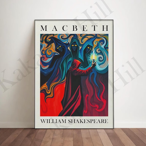 Macbeth Poster: William Shakespeare, Matisse Inspired Design