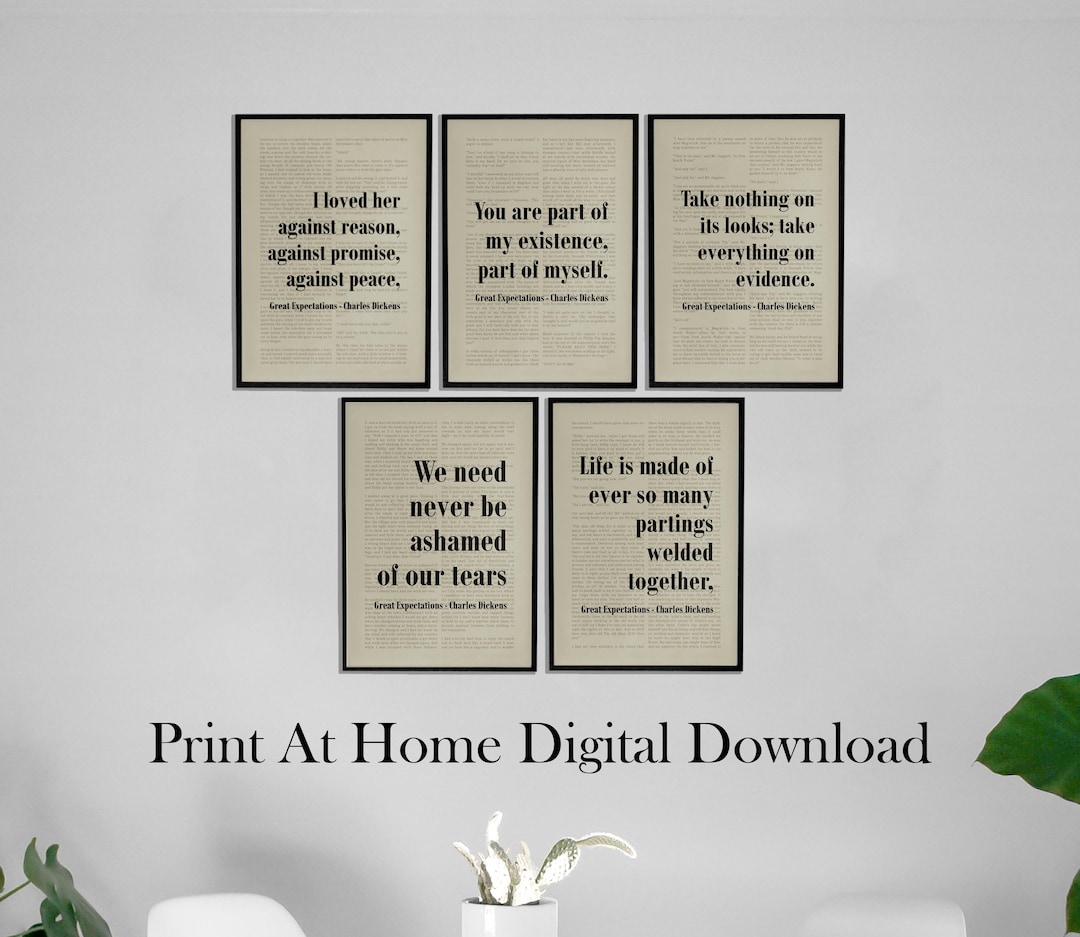 Great Expectations Quote Prints, Charles Dickens Art (digital Download ...