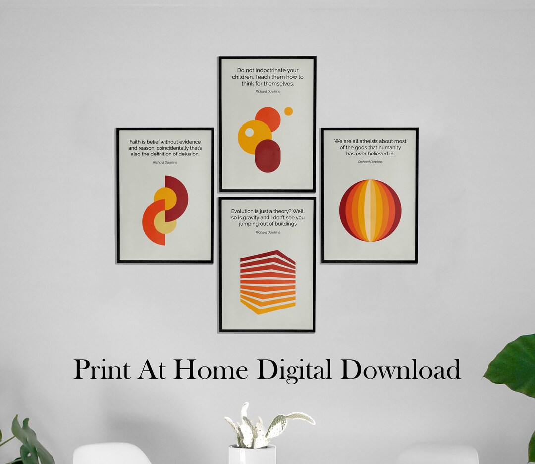 Richard Dawkins Quote Posters: New Atheism Wall Art (digital Download ...