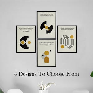 Lao Tzu Quote Poster - Matte. Daoism Home Decor. Taoism Wall Art. Prayer Room Meditation Print. Motivational Wisdom. Minimalist Geometric