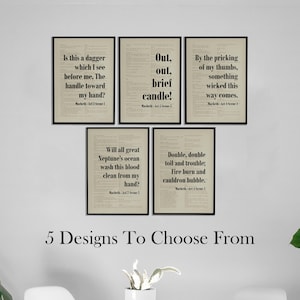 Macbeth Quote Poster: Shakespeare Typography Art Print