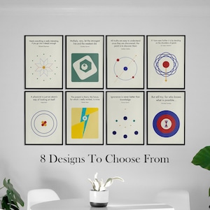 Vetenskapscitatposter: Fysik, matematik, väggkonst för forskare