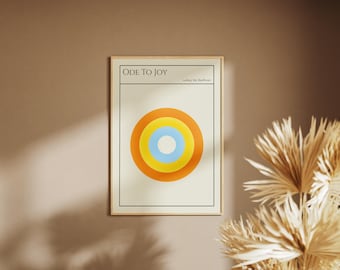 Ode to Joy Poster: Ludwig Van Beethoven Abstract Art - Etsy