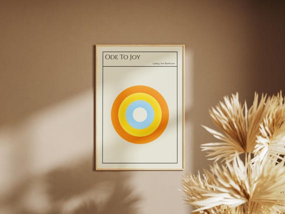 Ode to Joy Poster: Ludwig Van Beethoven Abstract Art - Etsy