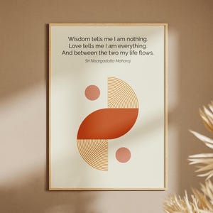Pôster Hinduísmo Premium. Hindu Advaita Vedanta Sri Nisargadatta Maharaj Quote. Eu Sou o Que Sou. Religião Indiana. Pôster Hinduísmo para Arte de Parede