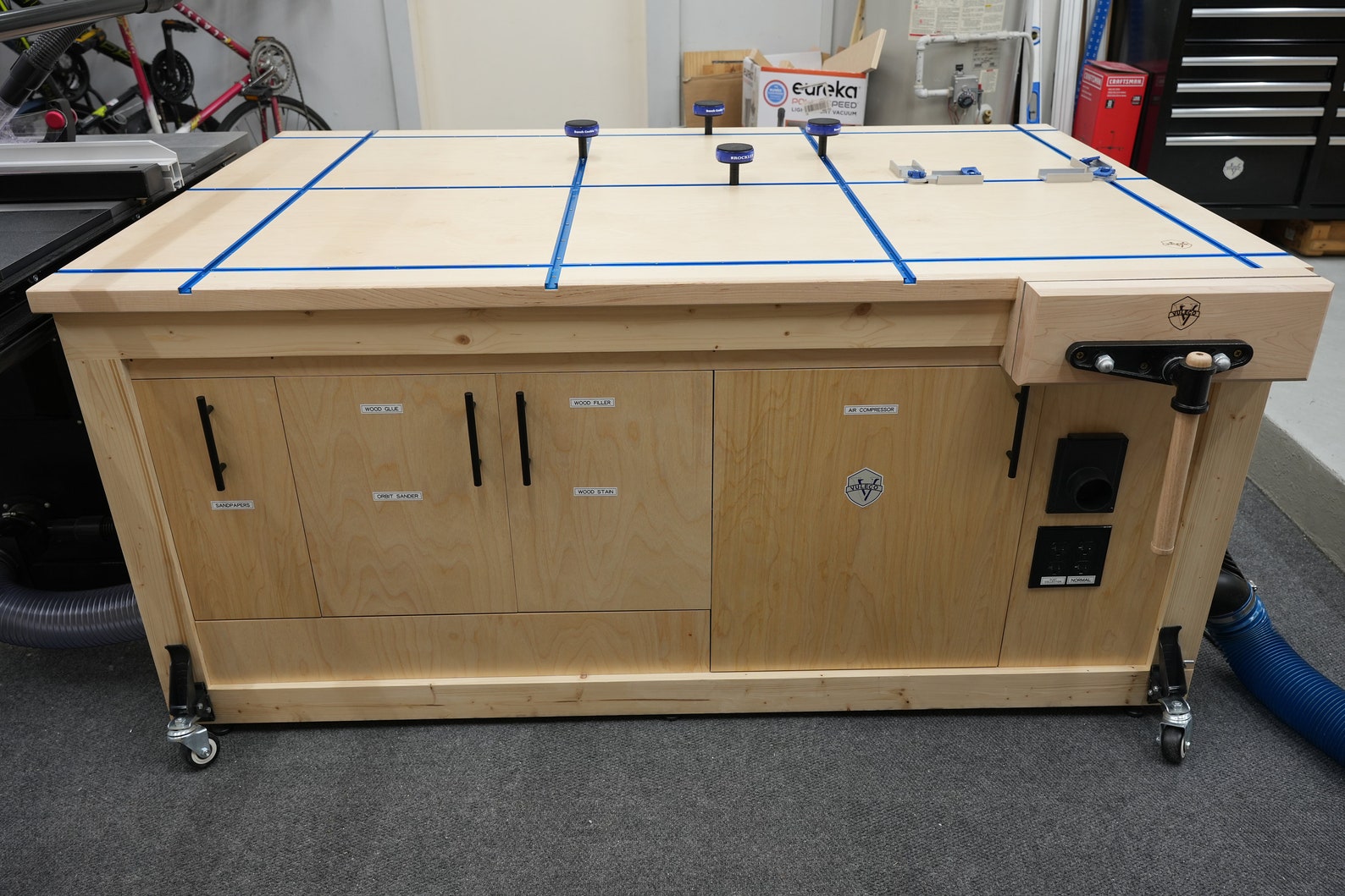 Build Plan for Workbench With Built-in Planer (metric) - Etsy