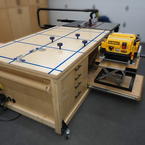 Build Plan for Workbench With Built-in Planer (Metric)