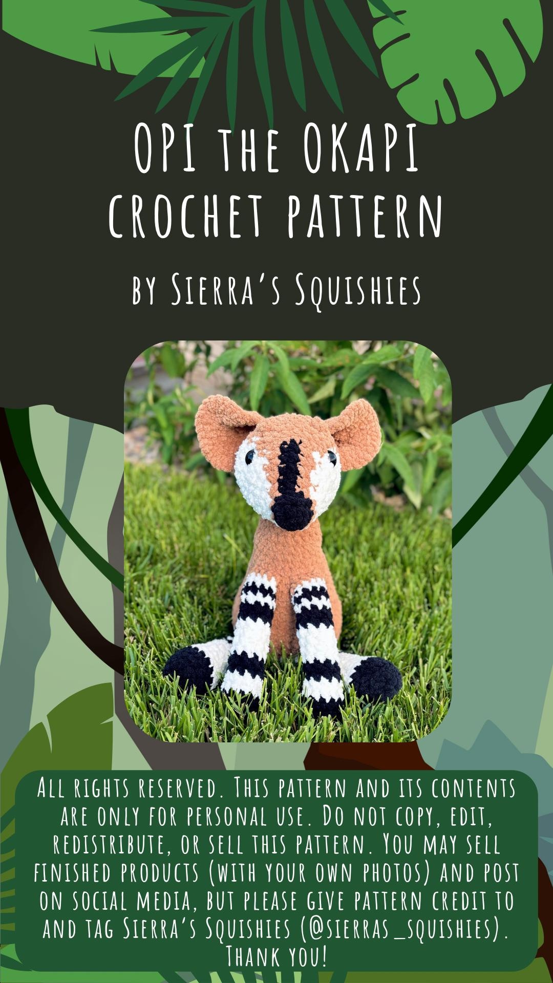 Opi the Okapi *crochet PATTERN* - Etsy