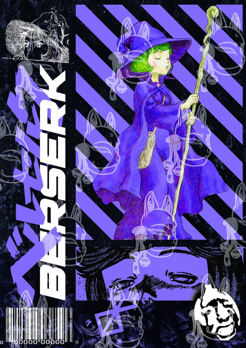 7 Berserk Anime Character T-Shirt Design Collection, Bundle anime sublimation design JPG, PDF image 5