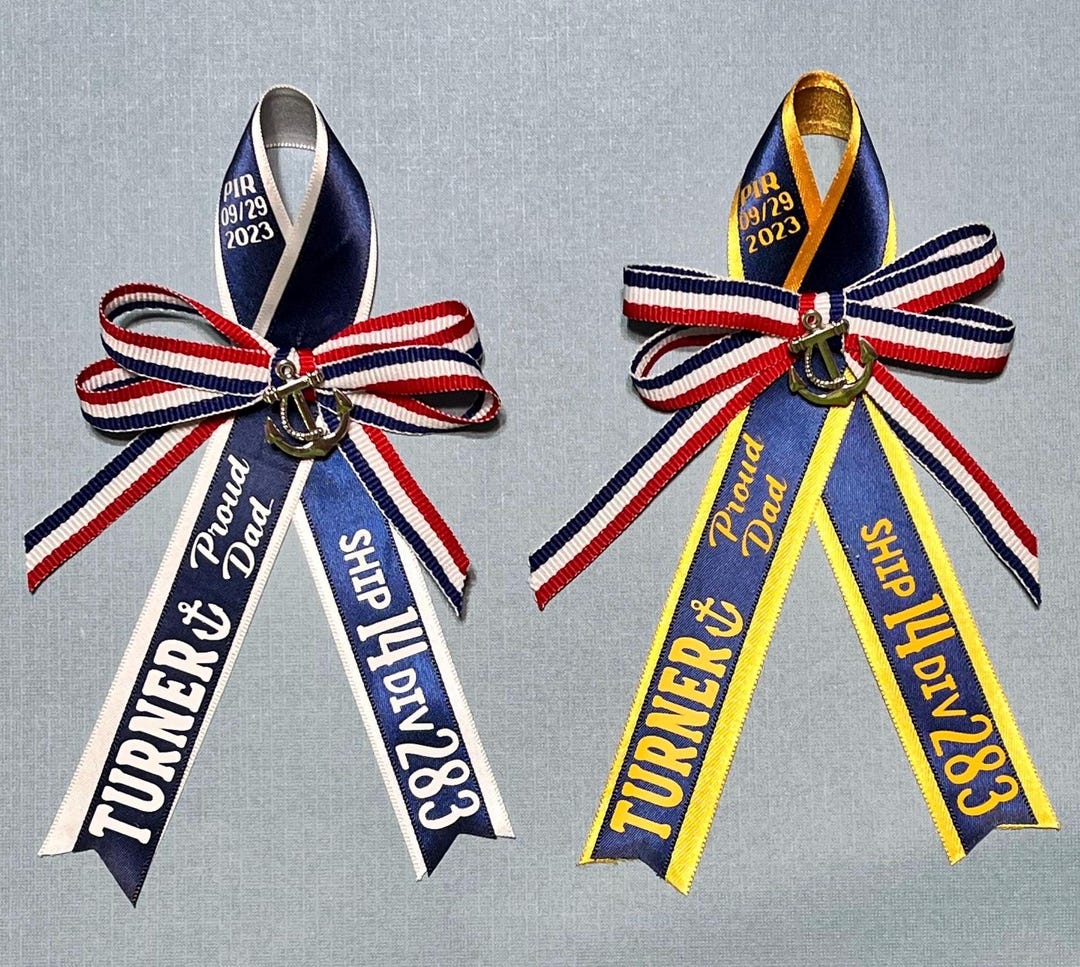 Custom Graduation Ribbons Personalized Navy Graduation Ribbon: PIR Ceremony Keepsake - Etsy