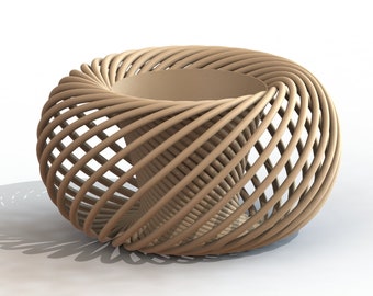 Spiraalvormige vaas | Vaas STL-bestand voor 3D-printen