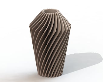 Modern Fin Styled Vase | Vase STL File for 3D Printing