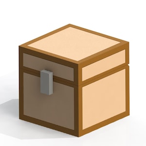 Minecraft チェスト ストレージ ボックス STL ファイル | バッテリー、SD カード、Nintendo Switch ゲーム カード、六角ツール ビット ホルダー