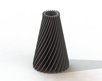 Modern Fin Styled Vase | Vase STL File for 3D Printing