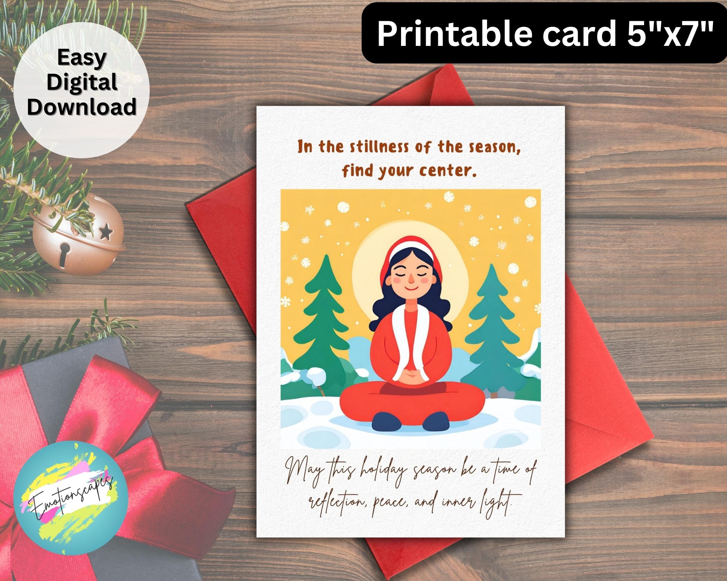 High-quality Printable Christmas Greeting Card, Unique, One-of-a-kind ...